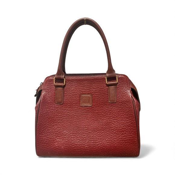 Nina Ricci Vintage Structured Leather Satchel – Rich Red Pebbled Leather - Picture 2 of 11